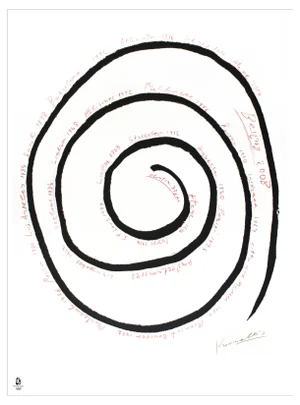 Jannis Kounellis, Never-Ending Spiral, Lithograph, 2008