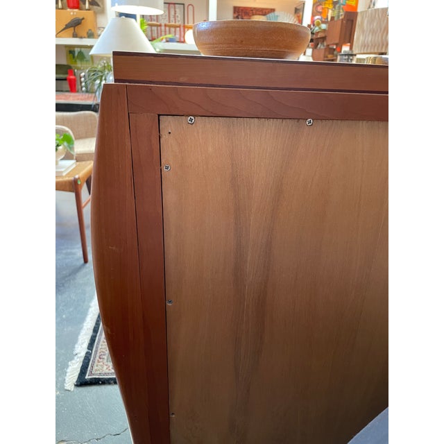 Beautiful Contemporary Credenza Custom Made by Margaret Rodgers. Made in Philadephia. Cabinets on each side with shelving...