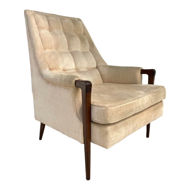 High Back Lounge Chair Wood Arm For Sale