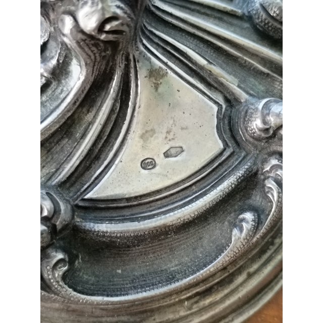 Rococo 1920s Rococo Elaborated Detailed Rococo Arno Fassi Silver Foliate Pair of Candelabras - Pair For Sale - Image 3 of 13
