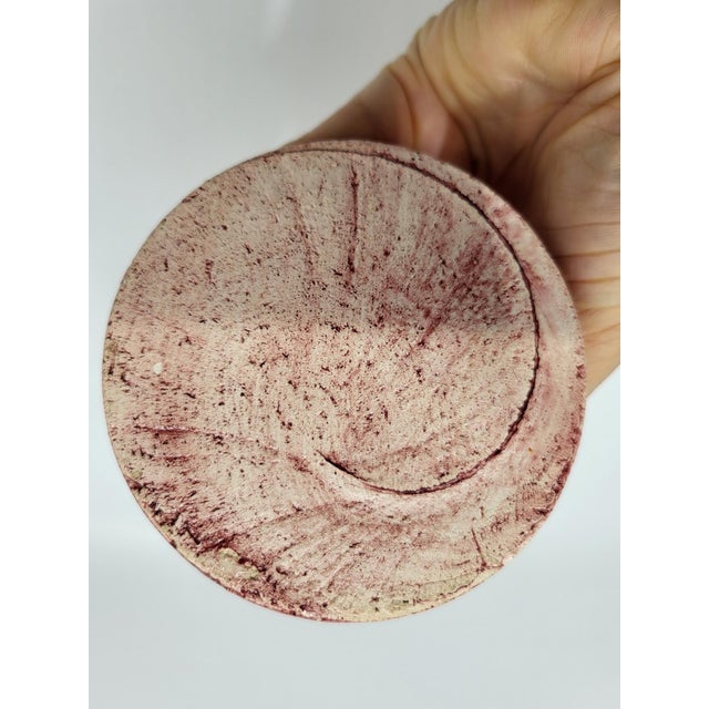 French Riviera Vase in Pink Ceramic Gilded with Fine Gold by Georges Pelletier, 1970 For Sale - Image 11 of 12