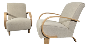Art Deco Lounge Chairs from Jindřich Halabala, 1950s, Set of 2