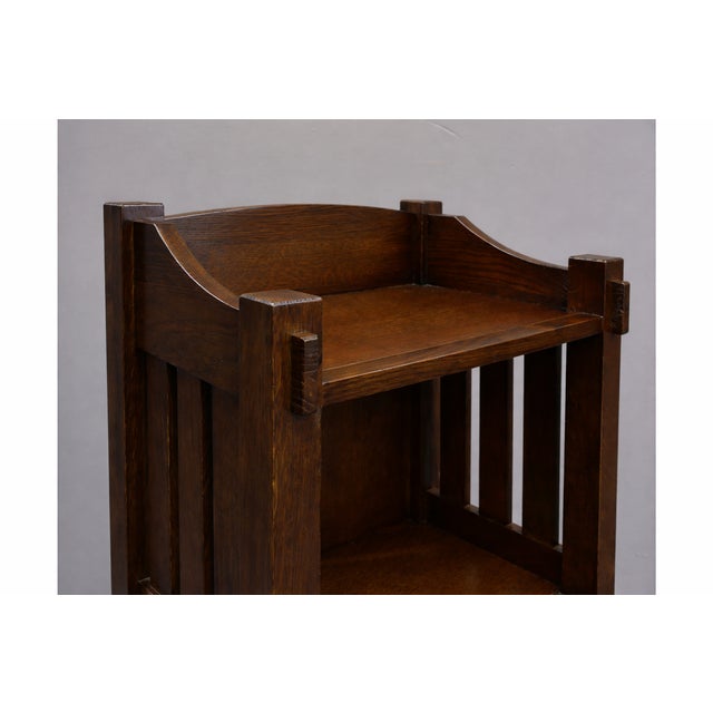 Wood Mission / Arts and Crafts Style Open Bookcase - Model 5284 For Sale - Image 7 of 15