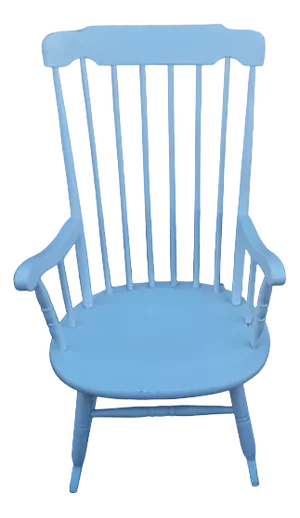 Vintage Rocking Chair in White-Painted Beech, 1970s