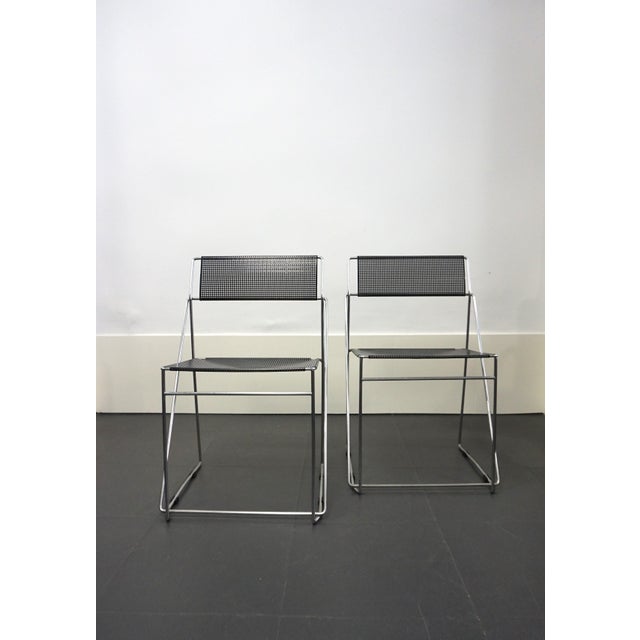 Black X Line Chairs by Niels Jørgen Haugesen, 1970s, Set of 2 For Sale - Image 8 of 8