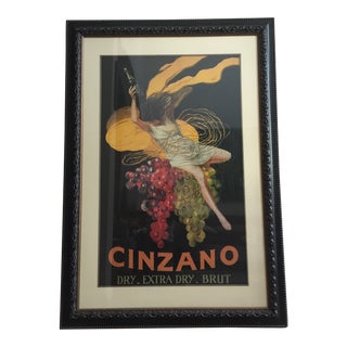 Large Vintage Cinzano Poster For Sale