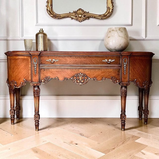 Vintage Louis XV Style Mahogany Sideboard | Statement Piece | French Revival For Sale - Image 11 of 11
