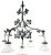 French Wrought Iron Chandelier by F. Marrou For Sale