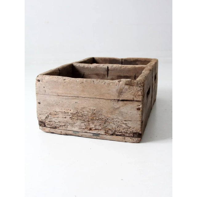 Brown Antique Double in Wooden Crate For Sale - Image 8 of 12