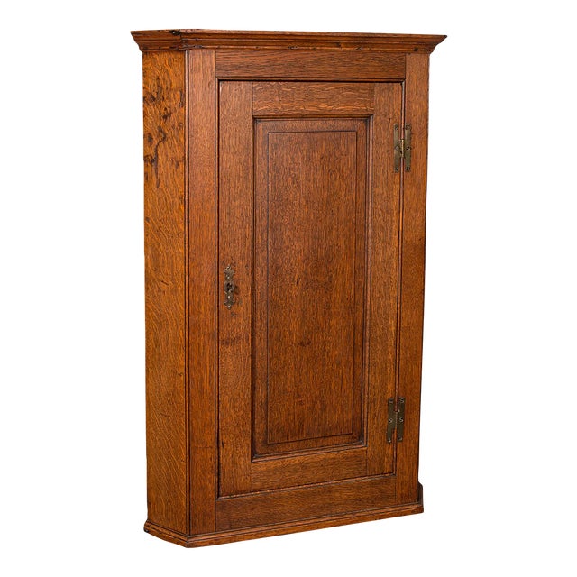 1800's Tall Antique Corner Cabinet For Sale