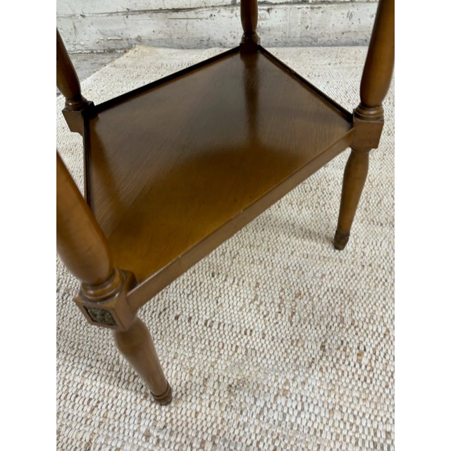 Neoclassical Vintage Tomlinson Neoclassical Regency Style Oval Serving Side Coffee Table For Sale - Image 3 of 10