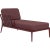 Ribbons burgundy right chaise longue by mowee dimensions: d80 x w155 x h81 cm material: aluminum, upholstery weight: 28 kg