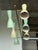 Stilnovo 1950s Rare Stilnovo Linear Chandelier in Brass With Green and Yellow Shades For Sale - Image 4 of 13