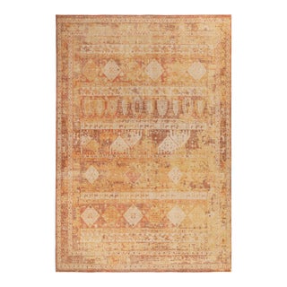 Rug & Kilim’s Distressed Cairo Rug in Burnt Orange, 6x9 For Sale