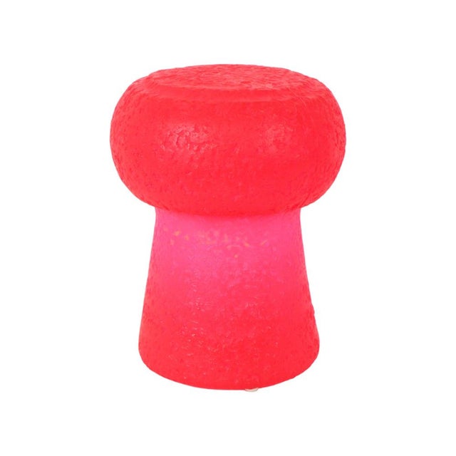 Red Pop Art Champagne Cork Table Lamp For Sale - Image 3 of 10