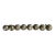 Set of Eight Hollywood Regency Metallic Wood Knobs With Iridescent Aurora Borealis Gems For Sale