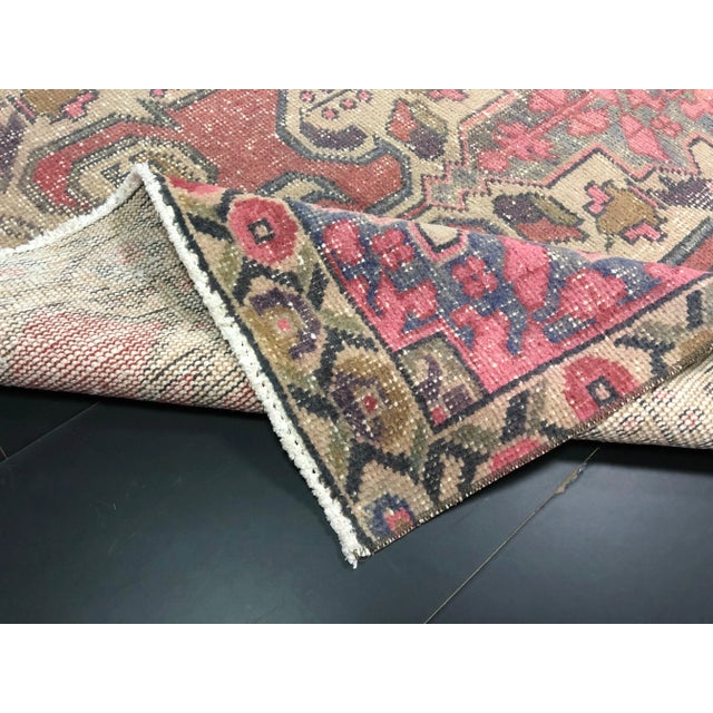 Vintage Rustic Home Turkish Handmade Rug For Sale - Image 10 of 11