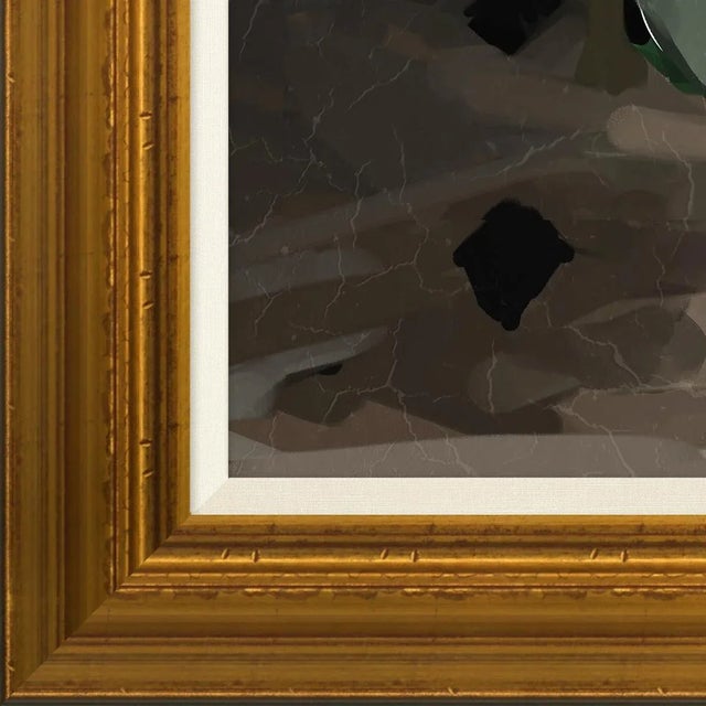 Archival Giclee Canvas. Hand Embellished. High quality materials and craftsmanship. Artisian handcrafted wood moulding...