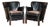 Little Professor Armchairs in Black Leather and Kilim Upholstery by Andrew Martin for Halo, Set of 2 For Sale