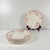 Set of 6 KG Lunéville Terre de Fer dinner plates, "Fontainebleau", pink, 19th century Dimensions: Diameter: 23 cm Height:...