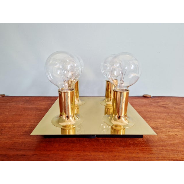 Mid-Century Modern Tubular Brass Ceiling Light by Cosack Leuchten, 1970s For Sale - Image 3 of 14