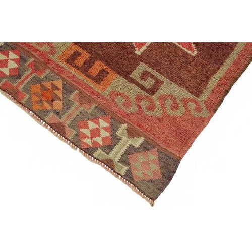 Red Bohemian Runner Rug For Sale - Image 4 of 7