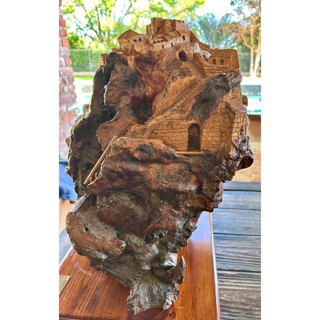 Exceptional Early 20th Century Olivewood Root Architectural Sculpture of Ancient Jerusalem For Sale - Image 15 of 18