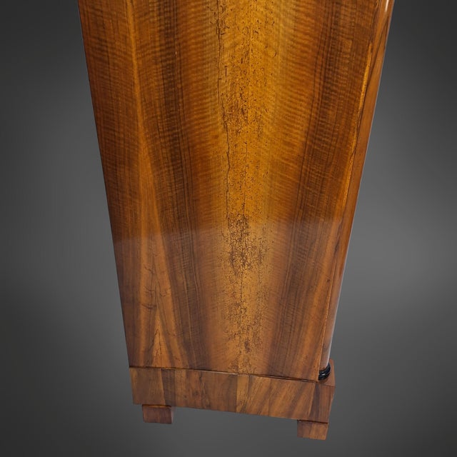 Wood Biedermeier Vertico Half-Cabinet with Half-Columns in Walnut, Germany, 1820s For Sale - Image 7 of 14
