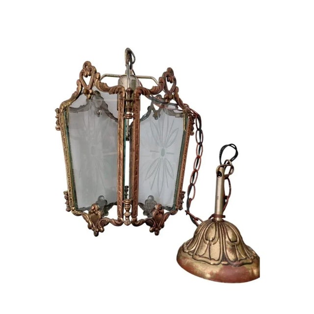 Art Nouveau French Lantern, 1890s For Sale - Image 4 of 4