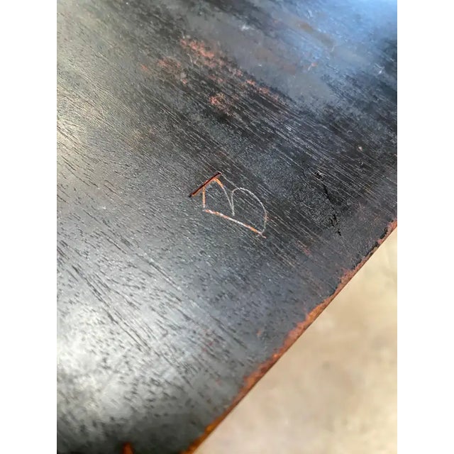 Wood English-Bohemian "Madeleine Castaing" Style Antique Etagère With Casters For Sale - Image 7 of 9