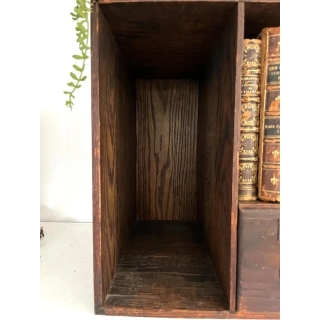 Mid-Century Modern 1930s Vintage Wooden Desk Organizer, Alling & Cory Co. For Sale - Image 3 of 10