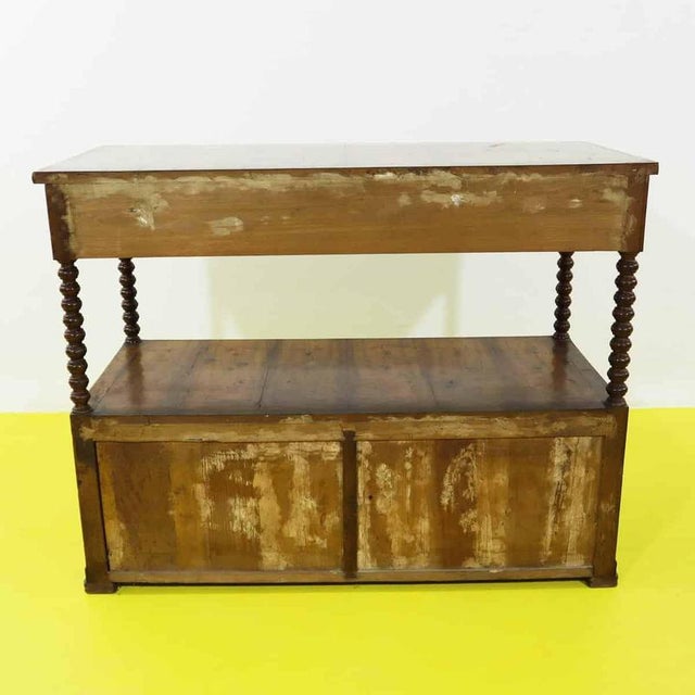 Wooden Cabinet with Turned Columns and Ceramic Knobs For Sale - Image 13 of 14