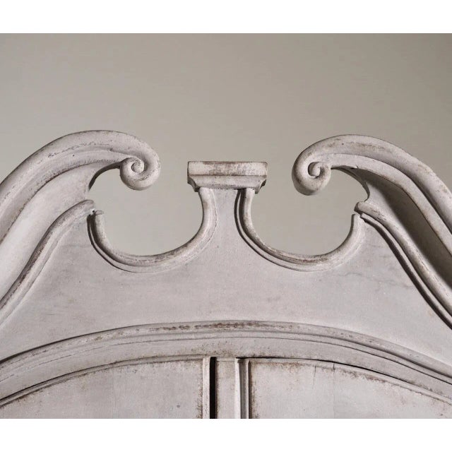 Scandinavian Two-Part Bureau with Rich Carving, 1770s For Sale - Image 5 of 18