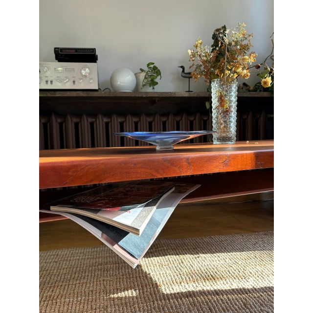 Large Wooden Coffee Table with Shelf by Ludvig Pontoppidan, Denmark, 1960s For Sale - Image 12 of 17