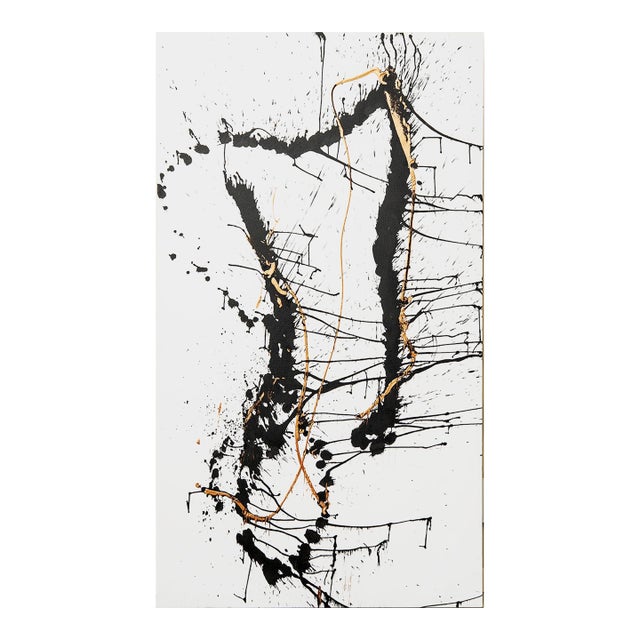 Virginia Dutton Abstract Ink and Acrylic Painting, “Torso” 2015 For Sale