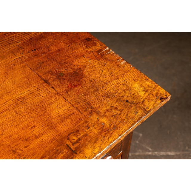 Brown Antique Arts and Crafts Quarter-Sawn Oak Slant-Front Flat-File Cabinet For Sale - Image 8 of 17
