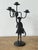 Mid 20th Century Vintage Boho Forged Iron Candelabras - Set of 2 For Sale - Image 5 of 12