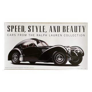 Ralph Lauren Collection Speed, Style, and Beauty: Cars Poster attributed to Michael Furman, 2005 For Sale