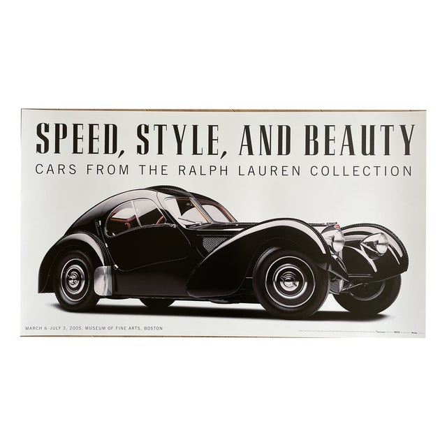 Ralph Lauren Collection Speed, Style, and Beauty: Cars Poster attributed to Michael Furman, 2005 For Sale