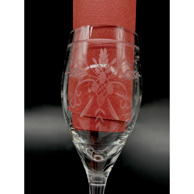 Antique 19th Century Lead Crystal Hand-Cut Sherry Goblets, England, Set of 6 For Sale - Image 8 of 16