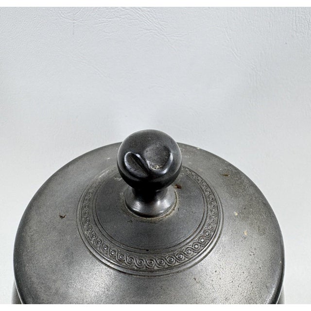 Silver Signed Art Deco "Garant" Pewter Lidded Humidor Jar, Spain - 1930s For Sale - Image 8 of 8
