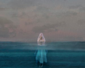 "Azure" Contemporary Surrealist Figurative Color Photograph