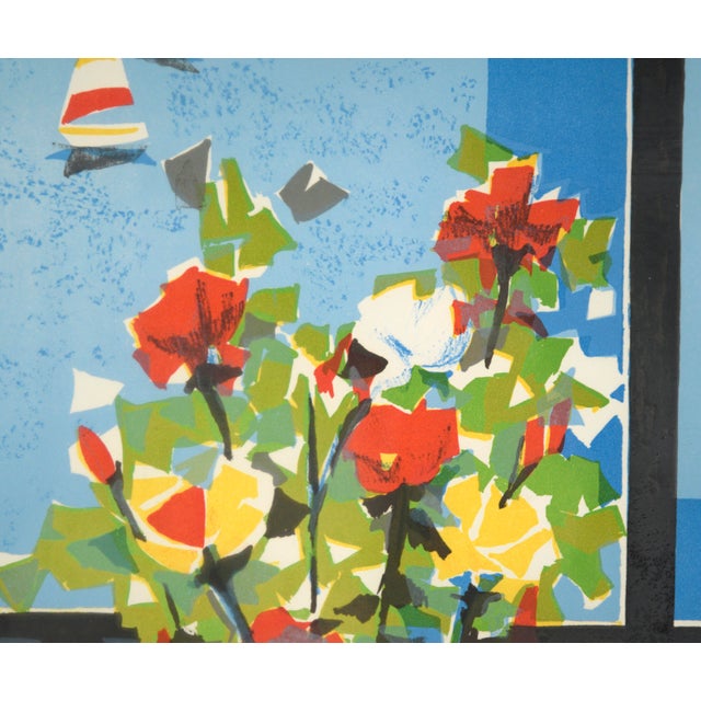 Flowers by the Window, Mid Century Cubist Still-Life Limited Edition Lithograph by Fausto Maria Casotti For Sale - Image 9 of 10