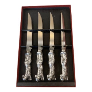 Vintage Arthur Court Jaguar Handle Steak Knives– Set of 4 For Sale