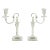 Sheffield English Plate Piano Candlesticks - a Pair For Sale
