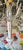 1990s French Country Style Painted & Crystal Six-Light Chandelier For Sale - Image 5 of 10