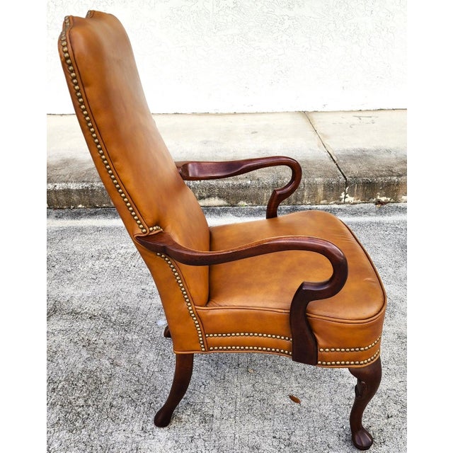 Vintage Guerin Leather Armchair by Leathercraft For Sale - Image 10 of 17