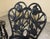 1950s Rose-Pattern Cast Iron and Aluminum Garden Bistro Set With Two Plant Stands, 5 Pieces For Sale - Image 13 of 16