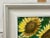 Angela Wakefield Golden Yellow Sunflowers Study on Green Background by Contemporary Artist, 2023 For Sale - Image 6 of 12