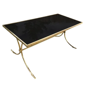 French Glass Top Coffee Table